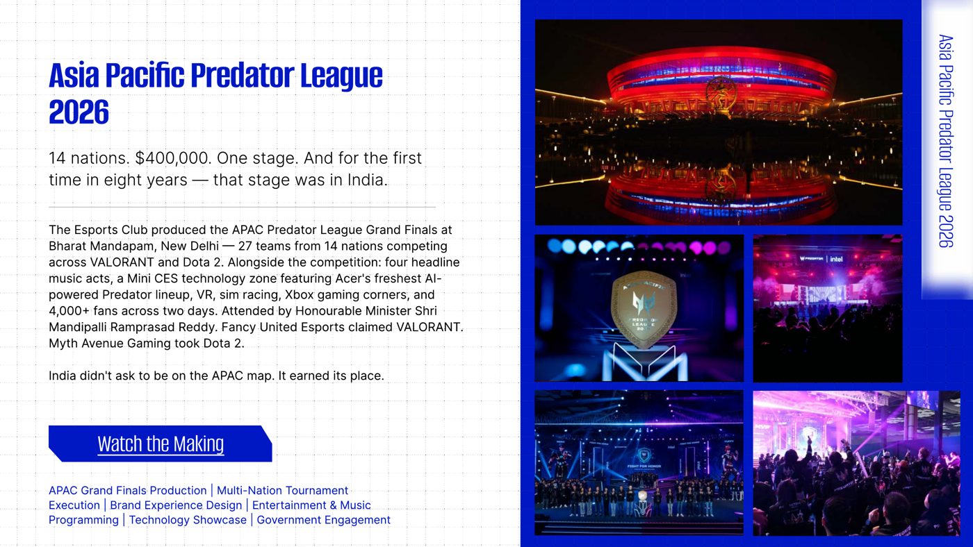 Asia Pacific Predator League 2026 at Bharat Mandapam